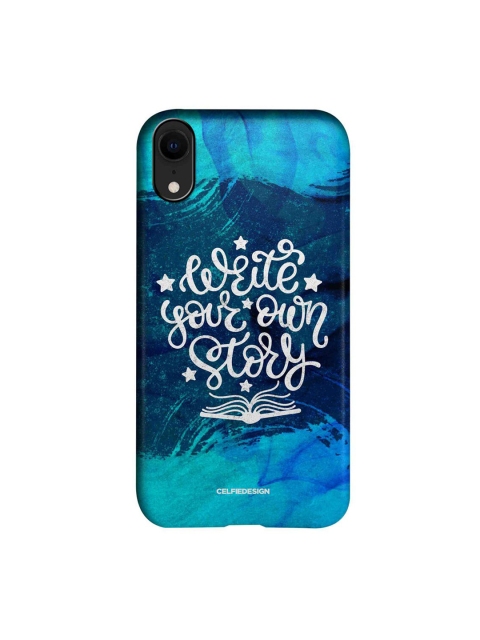 

CelfieDesign Blue & White Write Your Own Story Printed iPhone XR Slim Back Case
