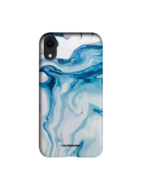 

CelfieDesign White & Blue Liquid Funk iPhone XR Slim Back Case