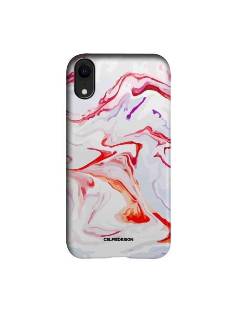 

CelfieDesign White & Red Printed iPhone XR Slim Back Case