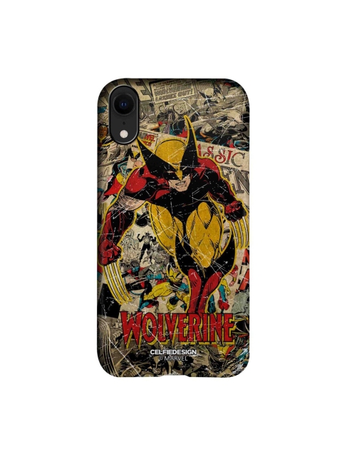 

CelfieDesign Yellow & Red Comic Wolverine Printed iPhone XR Slim Back Case