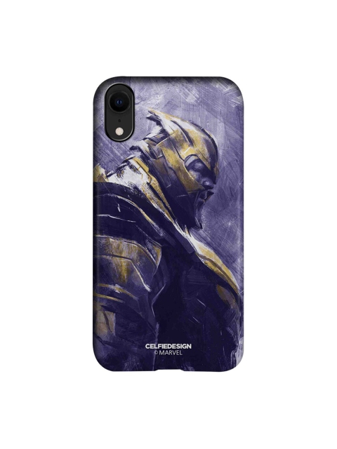 

CelfieDesign Purple & Gold-Toned Thanos Suited Up Printed iPhone XR Slim Back Case