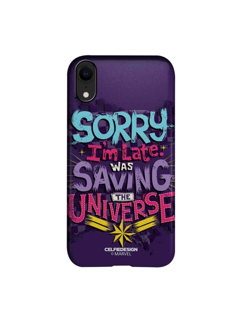 

CelfieDesign Purple & Blue Saving The Universe iPhone XR Slim Back Case