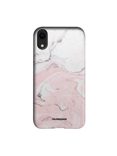 

CelfieDesign White & Pink Marble Rosa Verona iPhone XR Slim Back Case