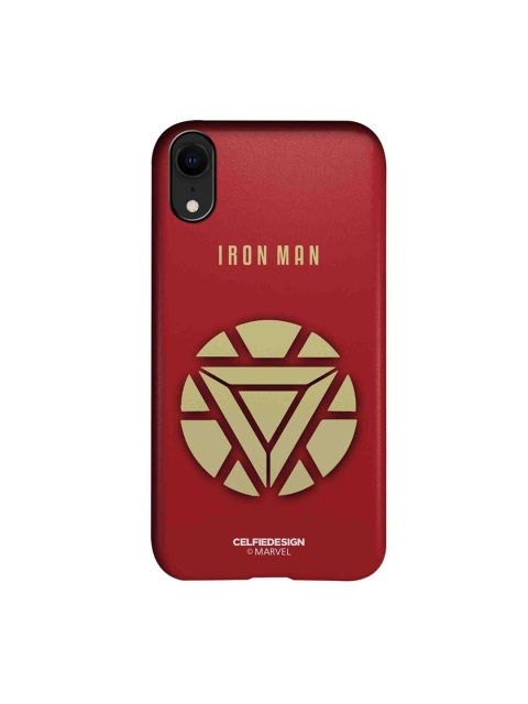 CelfieDesign Red & Beige Minimalistic Ironman iPhone XR Slim Back Case