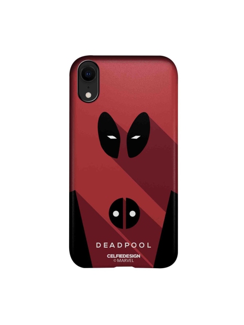 

CelfieDesign Maroon & Black Minimalistic Deadpool Printed iPhone XR Slim Back Case