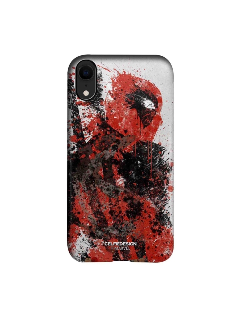 

CelfieDesign Red & White Pool Strokes Printed iPhone XR Slim Back Case