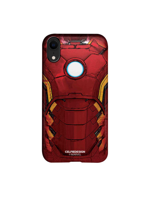 

CelfieDesign Red & Black Suit of Armour iPhone XR Slim Back Case