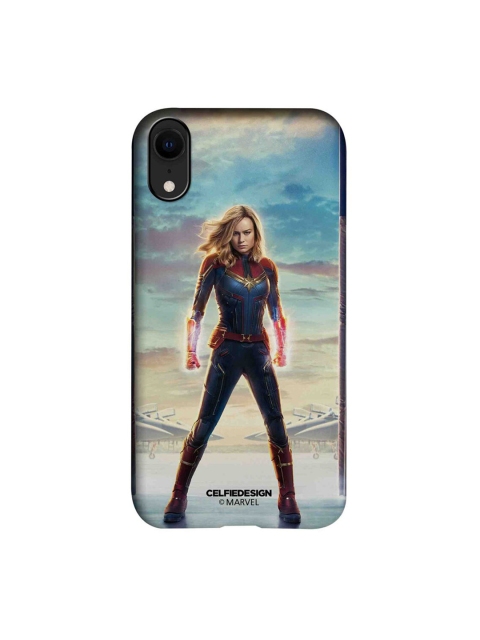 

CelfieDesign Blue & Yellow Captain Marvel Poster Printed iPhone XR Slim Back Case