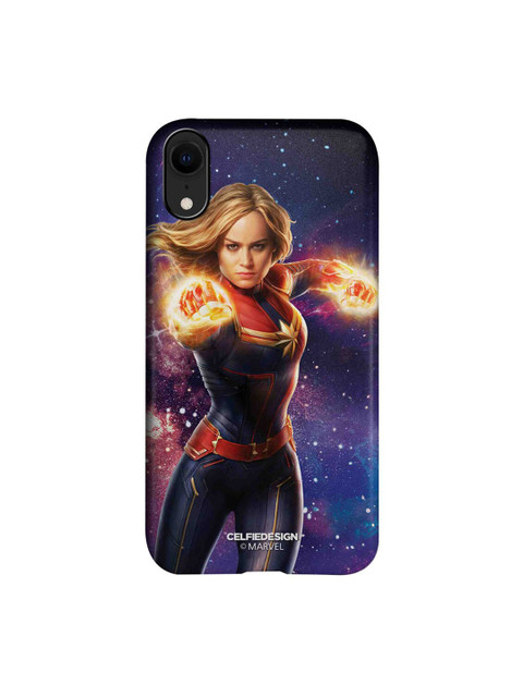 

CelfieDesign Blue & Red Fierce Captain Marvel Printed iPhone XR Slim Back Case