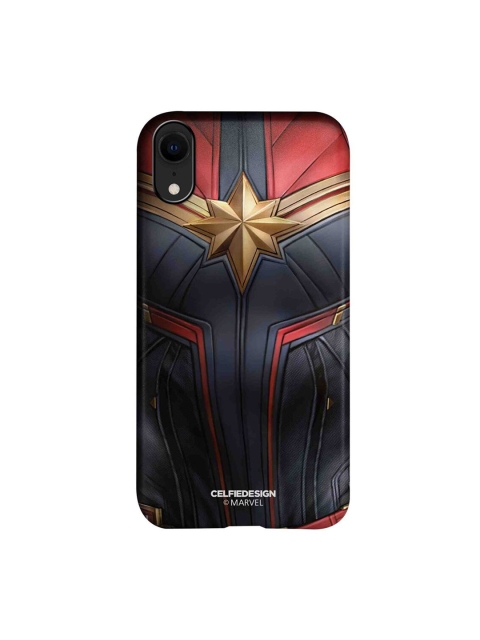 

CelfieDesign Grey & Black Suit Up Captain Marvel Printed iPhone XR Slim Back Case