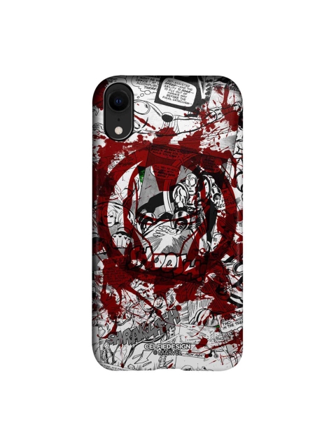 

CelfieDesign White & Black Splash Out Ironman Printed iPhone XR Slim Back Case