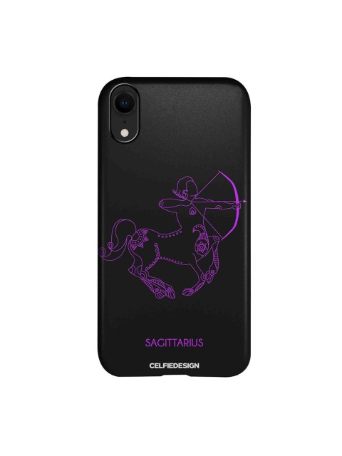 

CelfieDesign Black & Purple Sagittarius Printed iPhone XR Slim Back Case