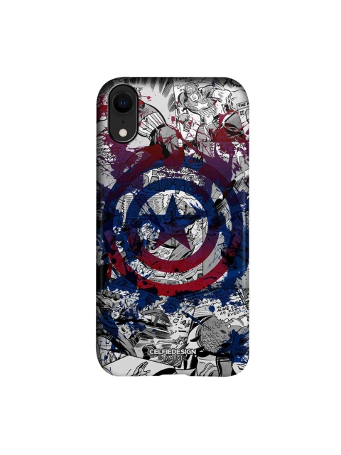 

CelfieDesign Grey & Blue Splash Out Shield Printed iPhone XR Slim Back Case