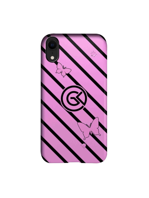 

CelfieDesign Pink & Black Rain Printed iPhone XR Slim Back Case