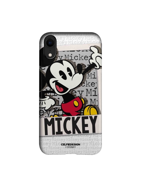 

CelfieDesign White & Black Hello Mr Mickey Printed iPhone XR Slim Back Case