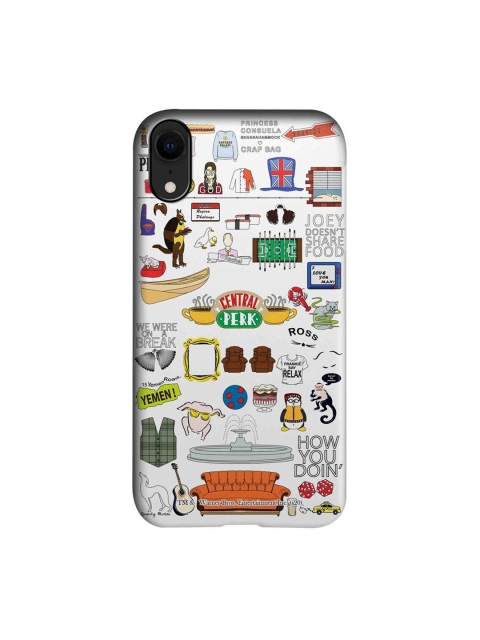 

CelfieDesign White & Red Friends Doodle Printed iPhone XR Slim Back Case