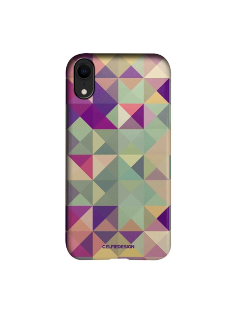 

CelfieDesign Purple & Beige Kaleidoscope Printed iPhone XR Slim Back Case