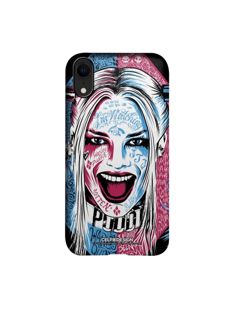 

CelfieDesign White & Pink Wicked Harley Quinn Printed iPhone XR Slim Back Case