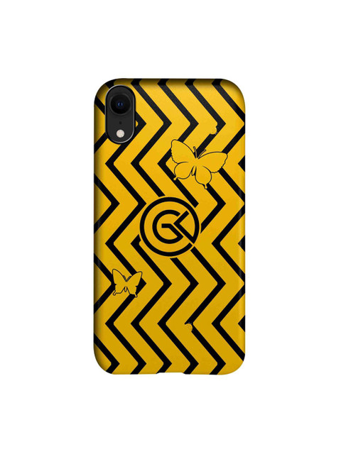 

CelfieDesign Yellow & Black Bolt Printed iPhone XR Slim Back Case