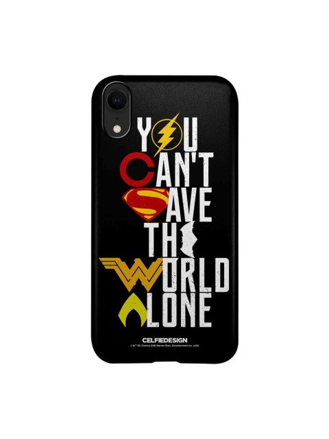 

CelfieDesign Multi-Coloured Justice League Motto iPhone XR Back Case