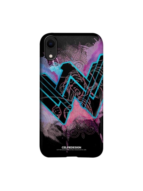 

CelfieDesign Black & Blue Wonder Woman Splash iPhone XR Back Case