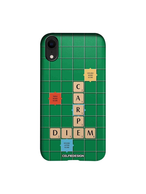 

CelfieDesign Green & Beige Scrabble Game Printed iPhone XR Back Case