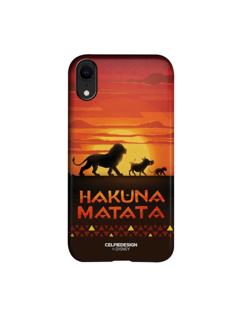 

CelfieDesign Brown & Orange Hakuna Matata Printed iPhone XR Slim Back Case