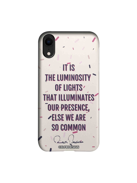 

CelfieDesign White & Purple Presence AB Quotes iPhoneXR Slim Back Case