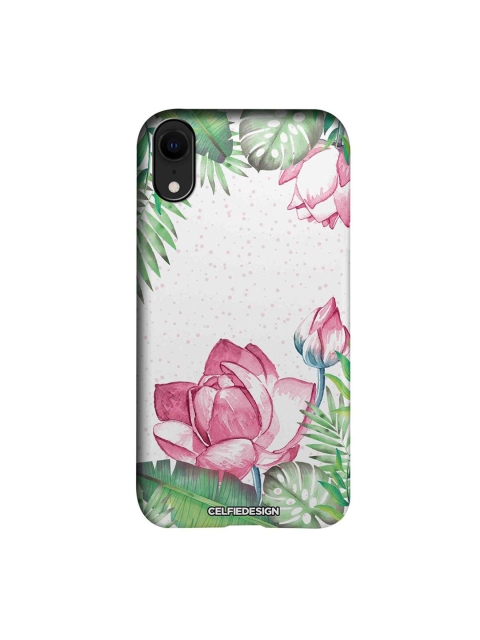 

CelfieDesign White & Pink Printed Plastic iPhone XR Slim Back Case