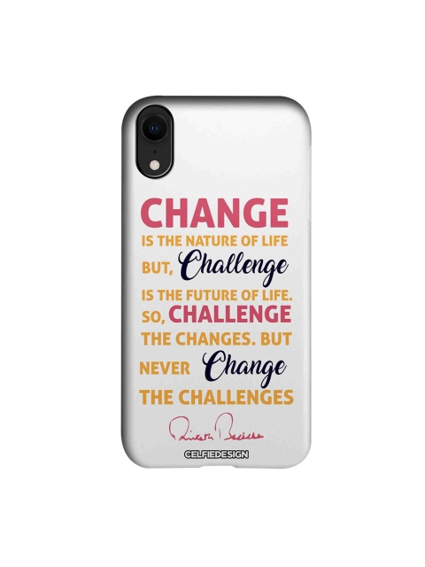 

CelfieDesign White & Pink Challenge AB Quotes Printed iPhoneXR Slim Back Case