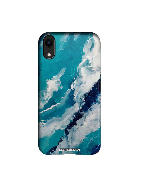 

CelfieDesign Blue & White Frothy Waves Printed iPhone XR Slim Back Case