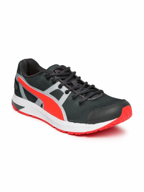 

Puma Men Grey & Red Hermes IDP Colourblocked Running Shoes