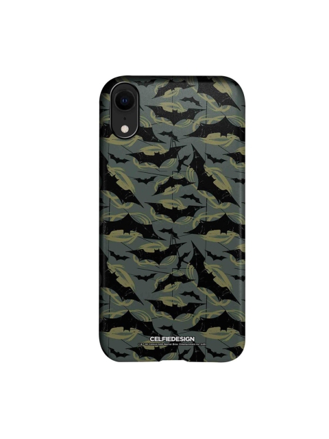 

CelfieDesign Black & Grey Batman Logo Mashup Superhero Printed iPhone XR Slim Back Case