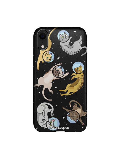 

CelfieDesign Black & Grey Cat In Space iPhone XR Slim Back Case