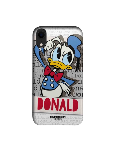 

CelfieDesign White & Blue Hello Mr. Donald Cartoon Characters iPhone XR Slim Back Case