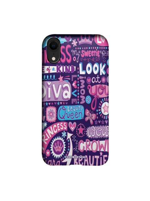 

CelfieDesign Purple & Pink Diva Diaries iPhone XR Slim Back Case