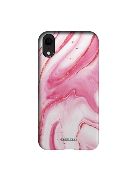 

CelfieDesign Pink & White Marble Mystic Cameo iPhone XR Back Case