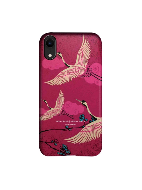 

CelfieDesign Pink & Beige Flying Flamingoes iPhone XR Slim Back Case