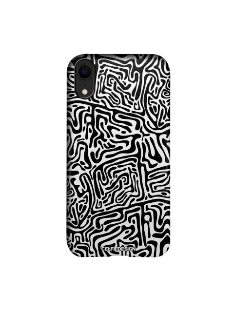 

CelfieDesign Black & White Maze Abstract Printed iPhone XR Slim Back Case