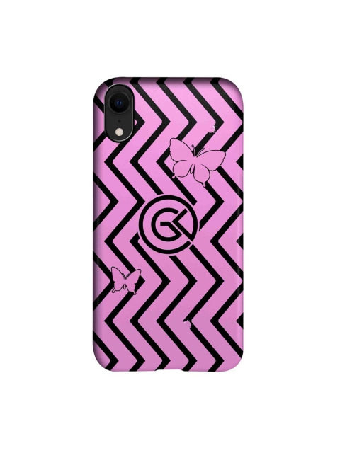 

CelfieDesign Pink & Black Bolt Pink iPhoneXR Slim Back Case