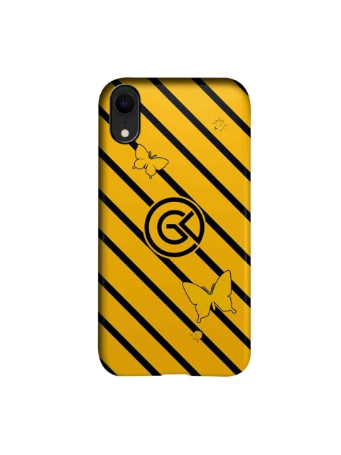 

CelfieDesign Yellow & Black Rain iPhone XR Slim Back Case