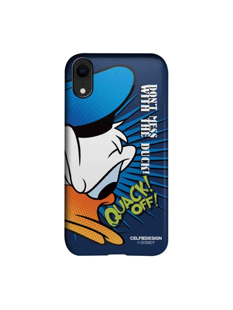 

CelfieDesign Blue & Yellow Quack Off iPhone XR Slim Back Case