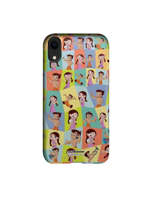 

CelfieDesign Multi-Coloured Faces Of Bheem And Chutki iPhone XR Slim Back Case