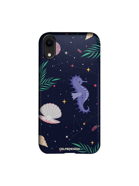 

CelfieDesign Navy Blue Space Beach Conversational Printed iPhone XR Slim Back Case