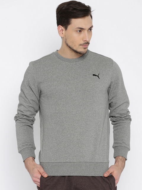 

Puma Men Grey Solid Sweatshirt