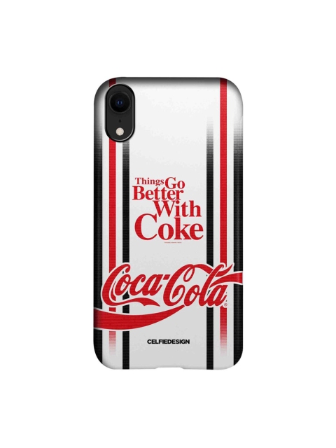 

CelfieDesign White & Red Better With Coke Printed iPhone XR Slim Back Case