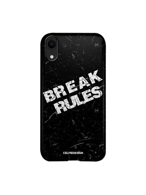 

CelfieDesign Black & White Break Rules iPhone XR Slim Back Case