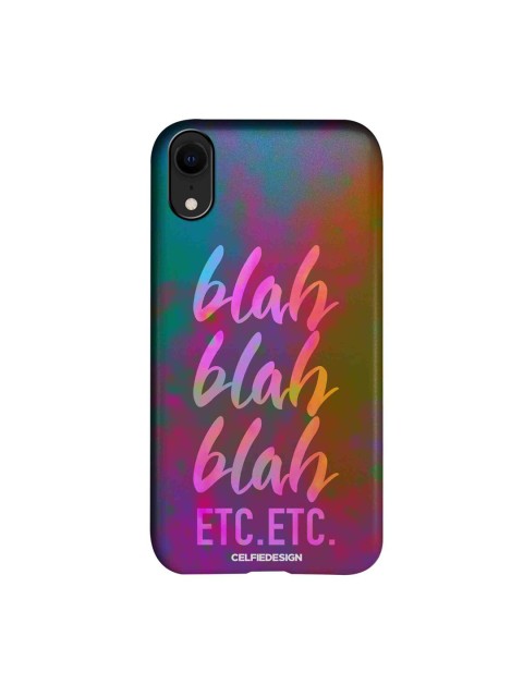 

CelfieDesign Pink & Blue Blah Blah Printed iPhone XR Slim Back Case