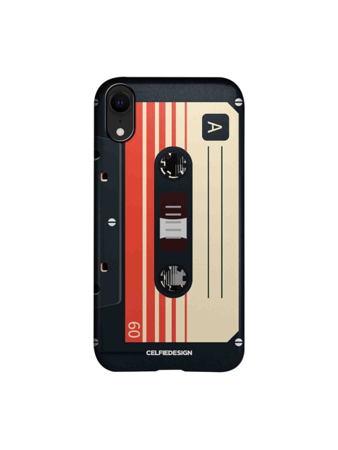 

CelfieDesign Black & Red Casette iPhone XR Slim Back Case