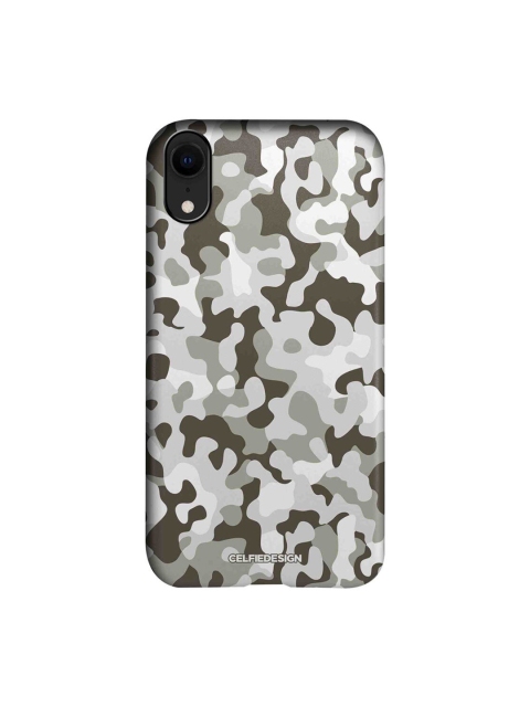 

CelfieDesign White & Grey Camouflage Abstract Printed iPhone XR Slim Back Case